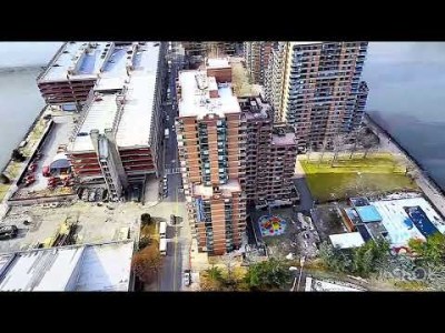 Fantastic Views Of Present Day Roosevelt Island From High Flying Drone Over NYC East River Waterfront – Compare To 1972 View